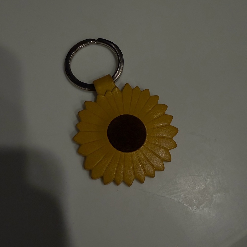 Coach Yellow Sunflower Key Holder